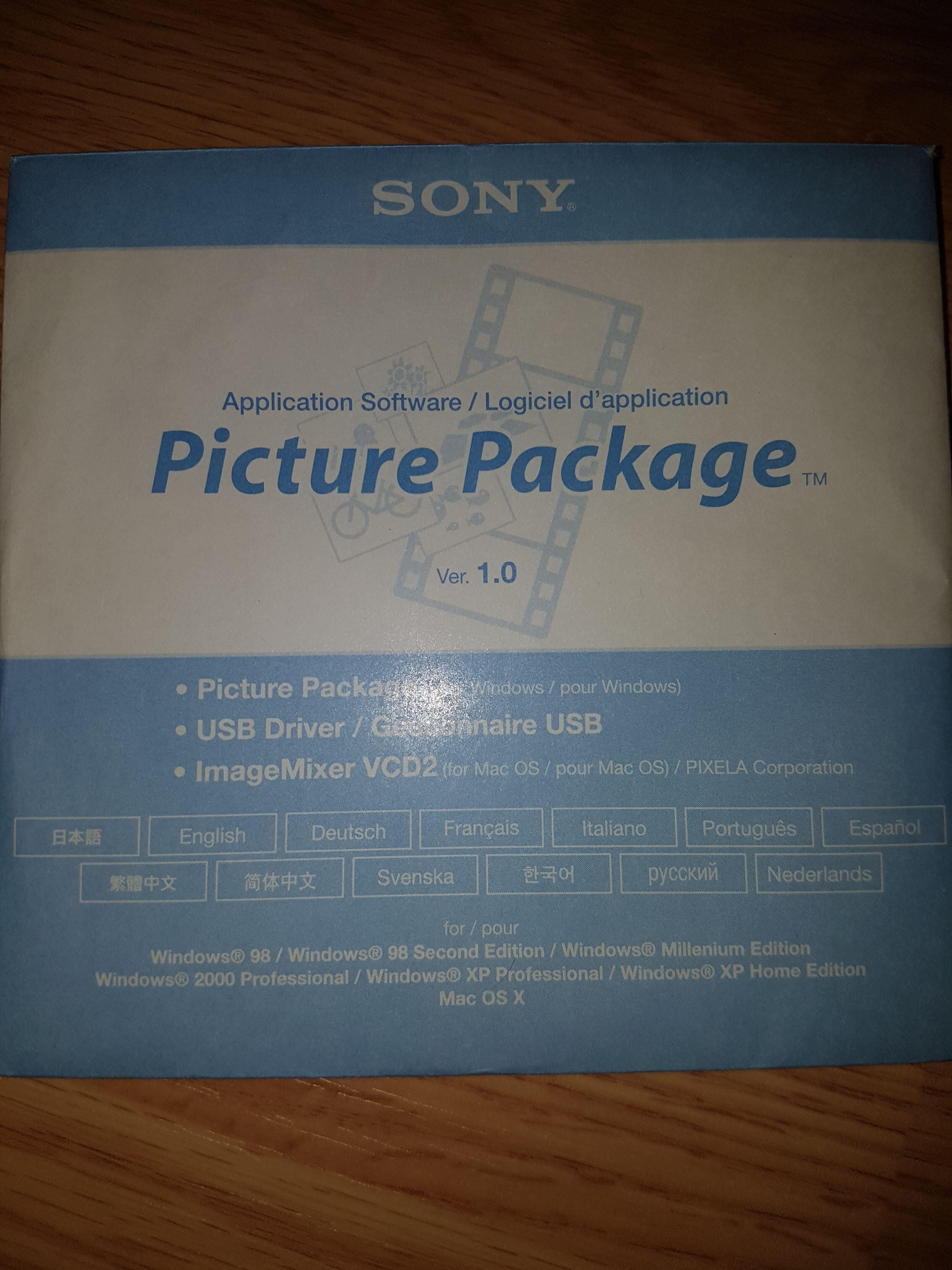 sony picture package 1.0